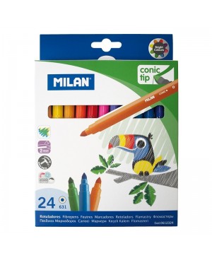Flomasteriai Milan Maxi 24 spalvos