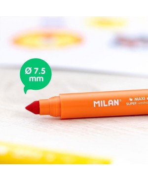 Flomasteriai Milan Maxi 12 spalvų