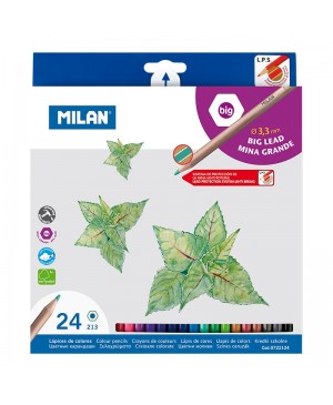 Spalvoti pieštukai Milan Big Lead 24 spalvų