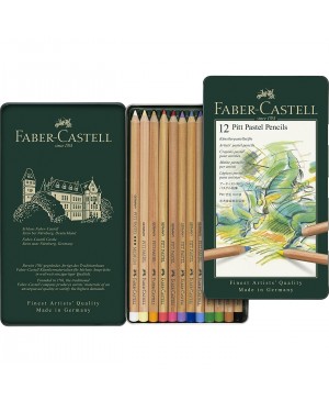 Pasteliniai pieštukai Faber-Castell PITT, 12 spalvų