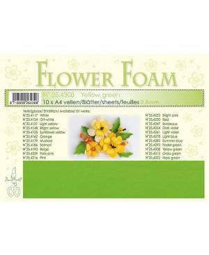 Putgumė Leane Creatief - Flower Foam Foamiran - Šviesi žalia, 0.8mm, A4, 10 lapų      