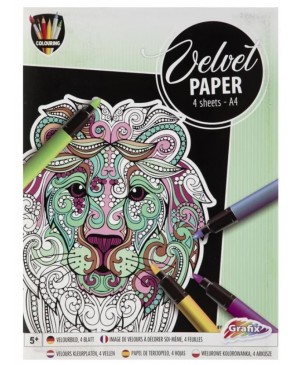 Spalvinimo knygelė Grafix Velvet II, A4, 4 lapai            