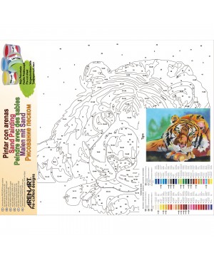 Eskizas smėlio tapybai Tigras 50x61cm (TRQ-81)