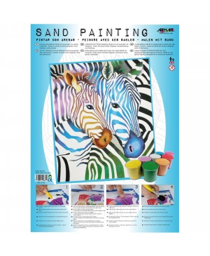 Rinkinys smėlio tapybai Zebrai, 38x46 cm