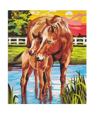 Rinkinys smėlio tapybai Arkliai, 38x46 cm (SP-304)