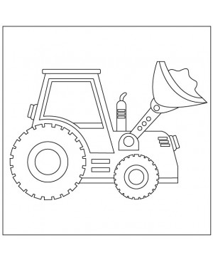 Eskizas smėlio tapybai Traktorius, 20x20cm (SCH-222)