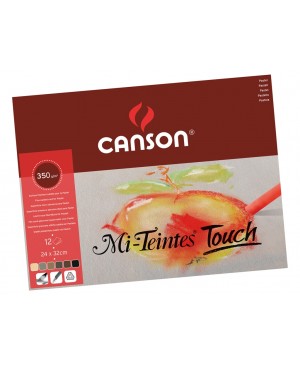 Bloknotas piešimui pastele Canson MiTeintes Touch 24x32cm, 350g/m², 12 lapų