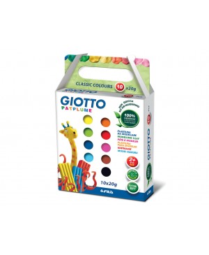 Plastilinas Giotto Patplume 10 spalvų, 200 g.