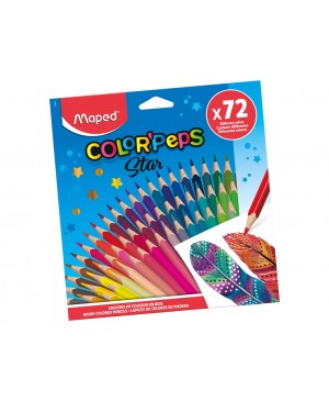 Spalvoti pieštukai Maped Color Peps Star, 72 spalvos