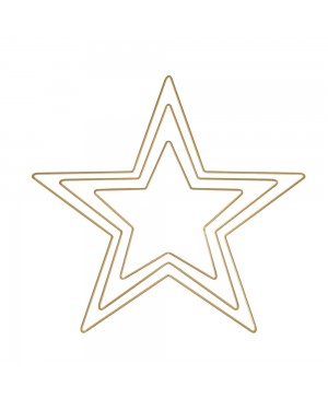 Žvaigždės vielos, 20-30-40cm, aukso sp., 3 vnt. rinkinys                                                                