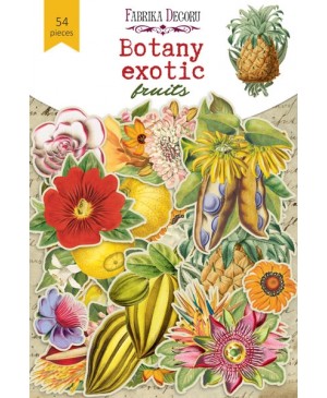 Iškarpėlių rinkinys Fabrika Decoru – Botany exotic fruit, 250 g/m², 54vnt