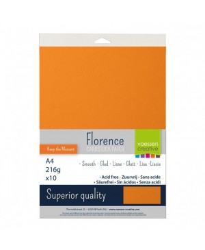 Popierius Florence Smooth - Mandarin (013), A4, 216  g/m², 10 lapų