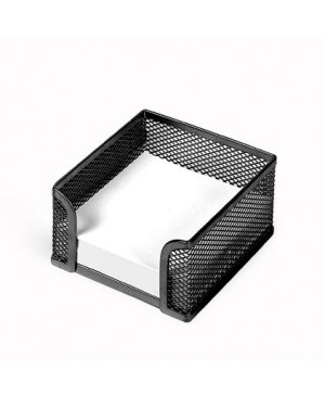 Dėžutė užrašų lapeliams 11x11cm, juodos spalvos perforuoto metalo