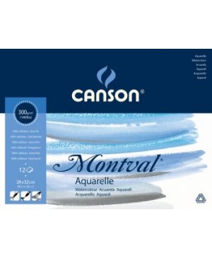 Akvarelinio popieriaus sąsiuvinis Canson Montval, A4, 300 g/m², 12 lapų