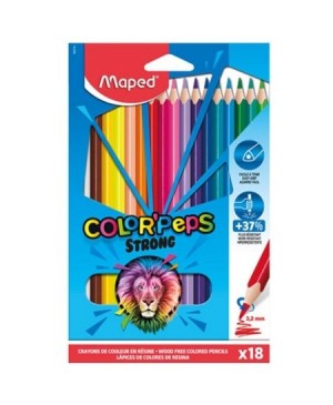 Spalvoti pieštukai Maped Color Peps Strong, 18 spalvų