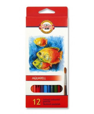 Akvareliniai pieštukai Koh-I-Noor 12 spalvų