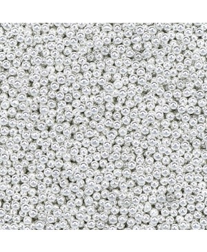 Stiklo mikro karoliukai Pentart 0.8-1mm, 40g, pearl white (39000)