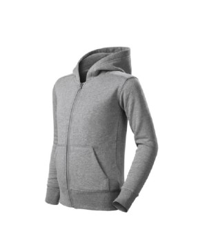 Vaikiškas sportinis džemperis Malfini Trendy Zipper 412, 300g/m², pilka sp., 134cm/8metų