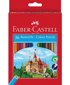 Spalvoti pieštukai Faber-Castell Castle, 36 spalvos