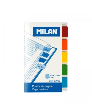 Lipnūs lapeliai užrašams Milan, permatomi, 45x12mm, 5sp.x20l.
