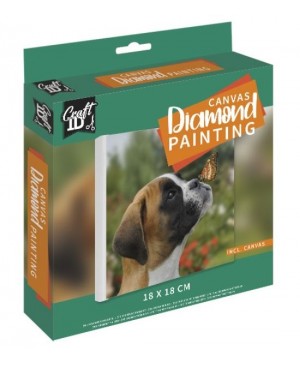 Deimantinės mozaikos rinkinys - Craft Sensations Diamond Painting - Šuniukas, 18x18cm