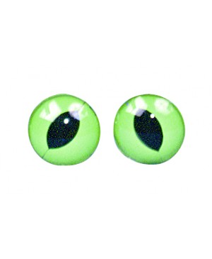 Akys plastikinės įsiuvamos žalios, 10mm, 10vnt.