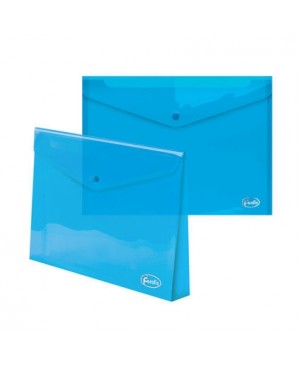 Vokas dokumentams Forofis A4, 0.35mm, plastikinis, su spaude, mėlynas permatomas