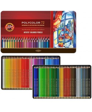 Spalvoti pieštukai dailei POLYCOLOR Koh-I-Noor, 72 spalvų