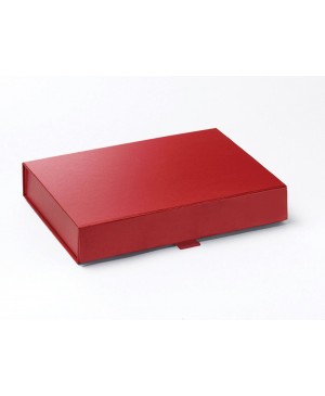 Kartoninė greito surinkimo dėžutė su magnetiniu užsegimu 220x160x30mm raudonos spalvos