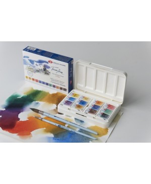 Akvarelinių dažų rinkinys Belye noči - Miesto peizažas, plastikinėje dėžutėje, 12 spalvų