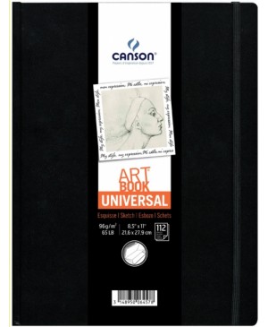 Sąsiuvinis eskizams Canson Art Book Universal, 21.6x27.9cm, 96 g/m², 112 lapų