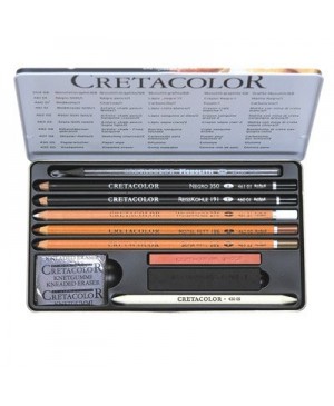 Eskizavimo pieštukų rinkinys Cretacolor Artino, metalinėje dėžutėje, 10vnt.