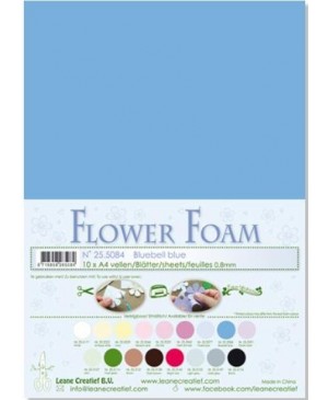 Putgumė Leane Creatief - Flower Foam Foamiran - Mėlyna , 0.8mm, A4, 10 lapų      