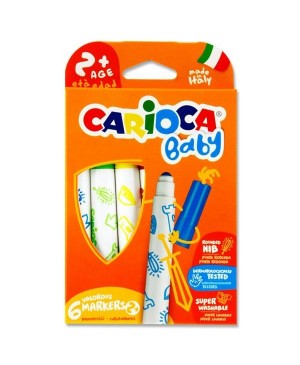Flomasteriai Carioca Baby Marker, 6 sp. 