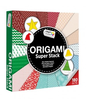 Popieriaus rinkinys Craft Sensations - Origami Christmas Super Stack, 15x15cm, 180l.