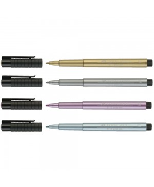 Rašikliai Faber-Castell PITT artist pen Metallic 4 spalvų