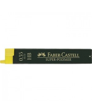 Grafito šerdelės Faber Castell automatiniam pieštukui, HB, diam. 0.35 mm, ilgis 60mm, 12 vnt. dėžutėje