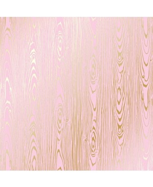 Popierius su metalizuotais motyvais Fabrika Decoru - Golden Wood Texture Pink, 200 g/m², 30.5x30.5cm, 1 vnt.