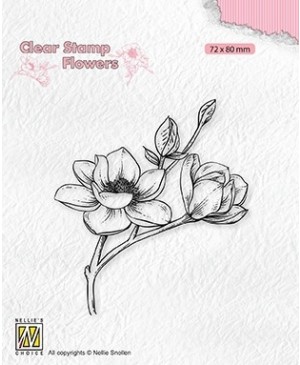 Silikono antspaudas Nellie Snellen - FLO028 Magnolia