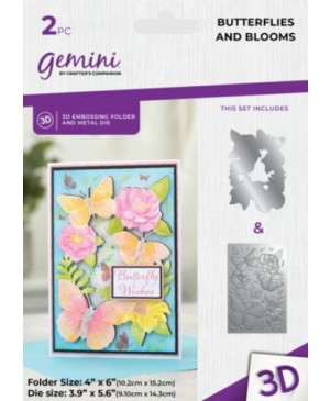 Kirtimo ir reljefavimo formelė Crafter's Companion - Gemini - Butterflies and Blooms