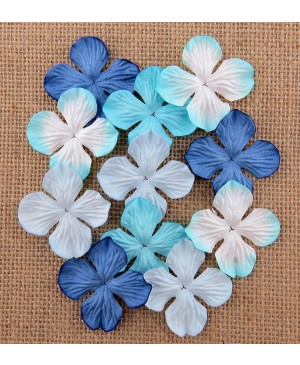 Popierinės gėlytės Promlee Flowers - Mixed Blue Tone Hydrangea blooms SAA-390-35, 35mm, 20vnt.