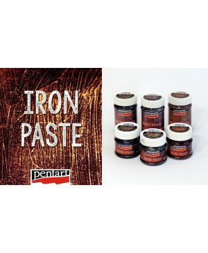 Pasta Pentart geležies imitacijai Iron Paste - Red-brown, 100ml 