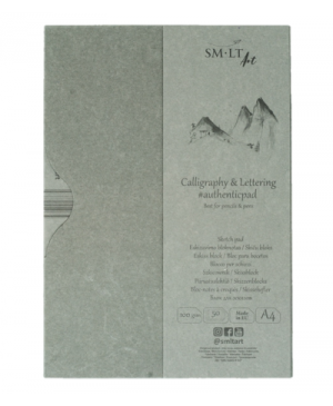 Kaligrafijos ir dailyraščio albumas su aplanku Authentic SMLT Art, A4, 100 g/m², 50 lapų