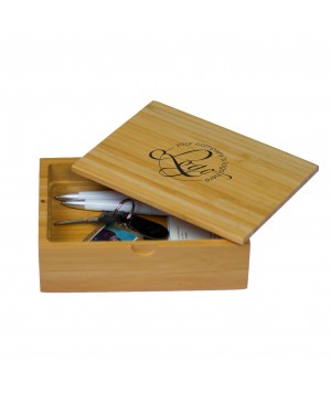 Dėžutė bambukinė su magnetiniu uždarymu, 12.4x9.4x3.6cm