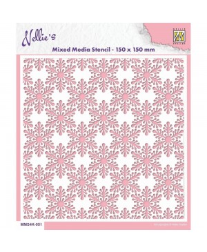 Trafaretas Nellie Snellen - Snowflakes 15x15cm