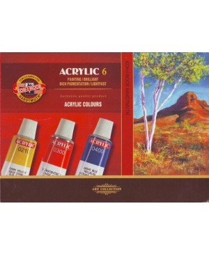 Akrilo dažų rinkinys Koh-I-Noor Acrilyc 6 spalvos x 16ml