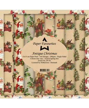 Skrebinimo popieriaus rinkinys Paper Favourites - Antique Christmas, 15.2x15.2cm, 24 lapai, 200 g/m²