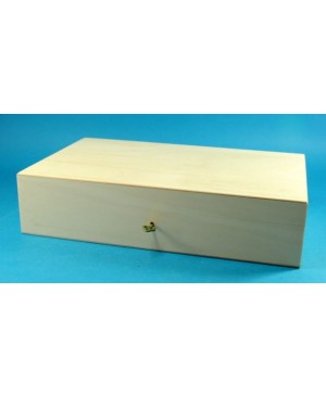 Dėžutė medinė su užraktu, 30x18.5x6.9cm