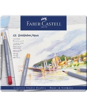 Akvareliniai pieštukai Faber-Castell Goldfaber Aqua, 48 sp.