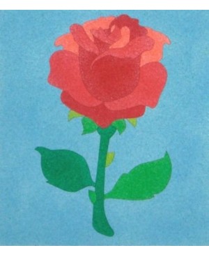 Eskizas smėlio tapybai Rožė 20x18cm 